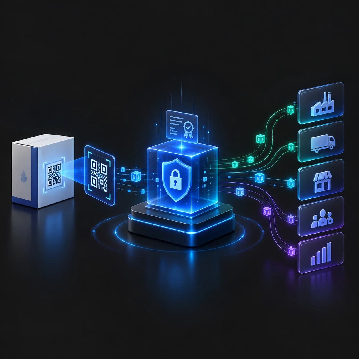 Product identity connected to trusted verification and lifecycle systems